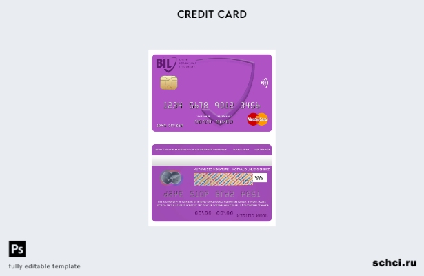 цифровая загрузка шаблона карты Mastercard банка Canada Internationale pour le C